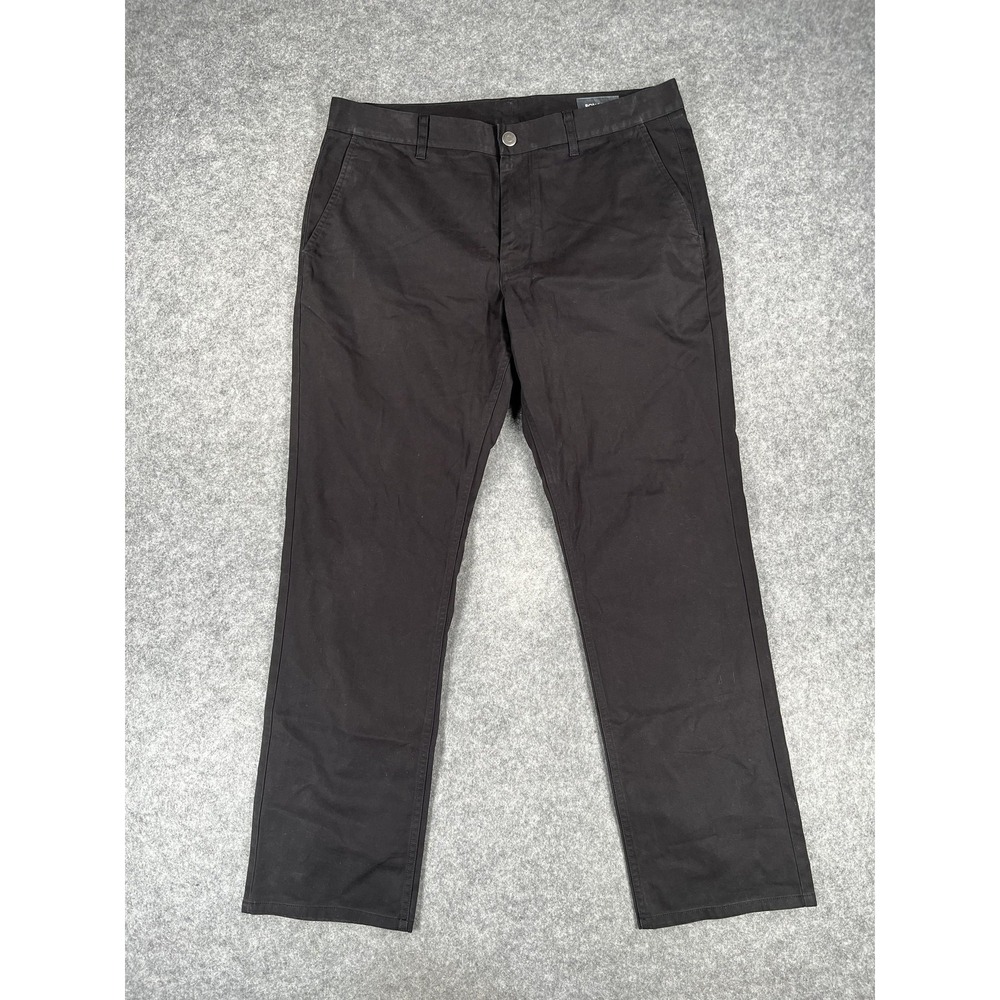 Bonobos Chino Pants Mens 35x30 Black Slim Fit Flat Front Twill Casual Office